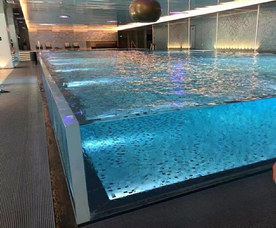 Piscinas em forma de L - escolhendo o formato da sua futura piscina Siga Leyu Aquarium Acrílico Factory - Leyu