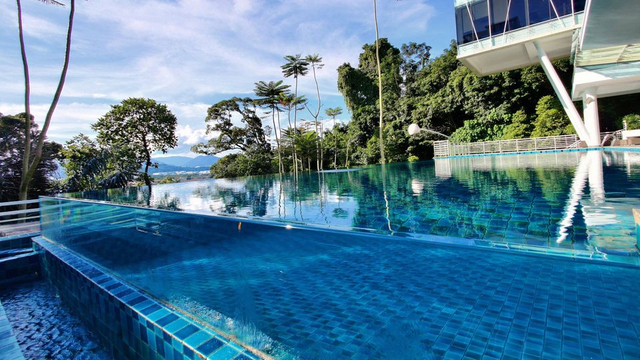 Painel de acrílico transparente para piscina externa acima do solo - leyu