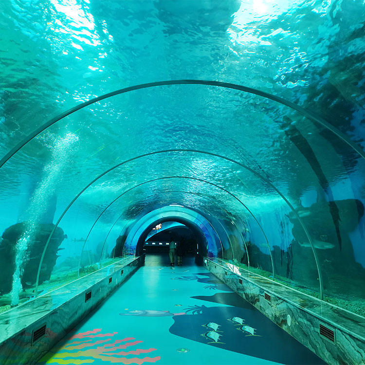 Tanque de acrílico Leyu Você em uma caminhada pelo túnel do aquário - Fábrica de produtos de folha acrílica Leyu