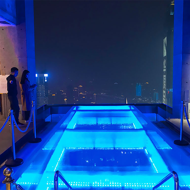 Parede de piscina dobrável em acrílico ultra transparente de alta qualidade - Leyu