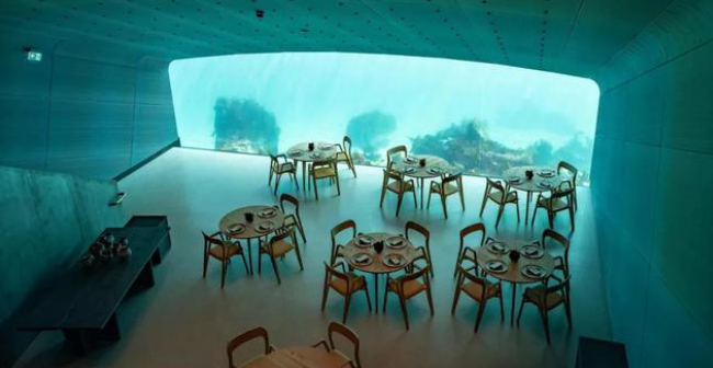 Restaurante clássico com água acrílica das Maldivas - Restaurante Under