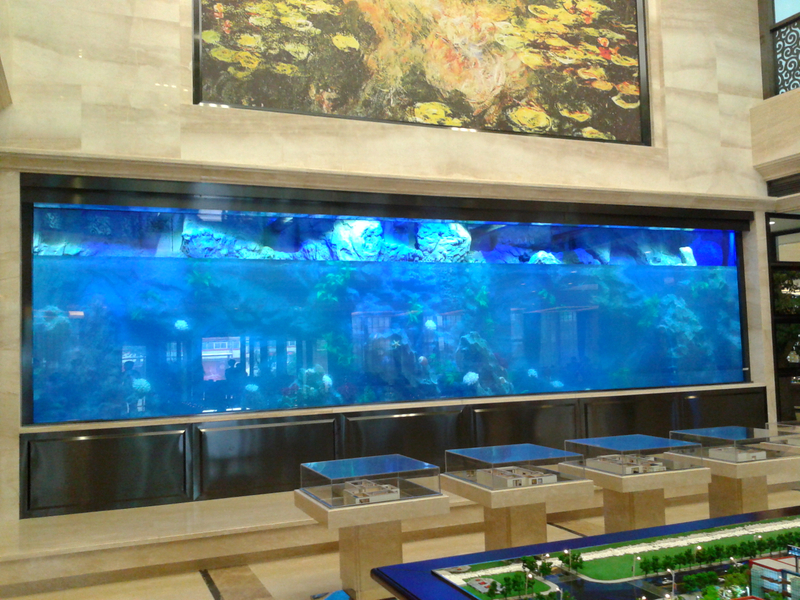 Venda grande aquário de acrílico transparente - Leyu
