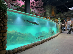 Como fazer a folha acrílica do aquário Leyu Aquarium fábrica profissional personalizada folha acrílica super grossa para aquário - Leyu